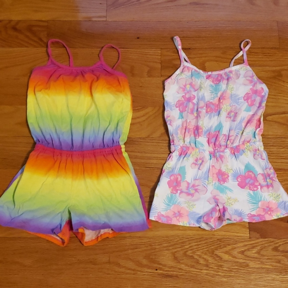 Girl (2) rompers with elastic waist